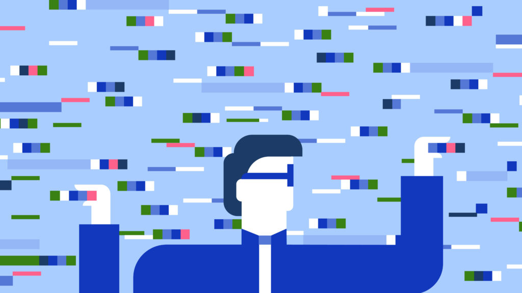 Colorful Abstract Database Wallpaper: Tech & Innovation Design