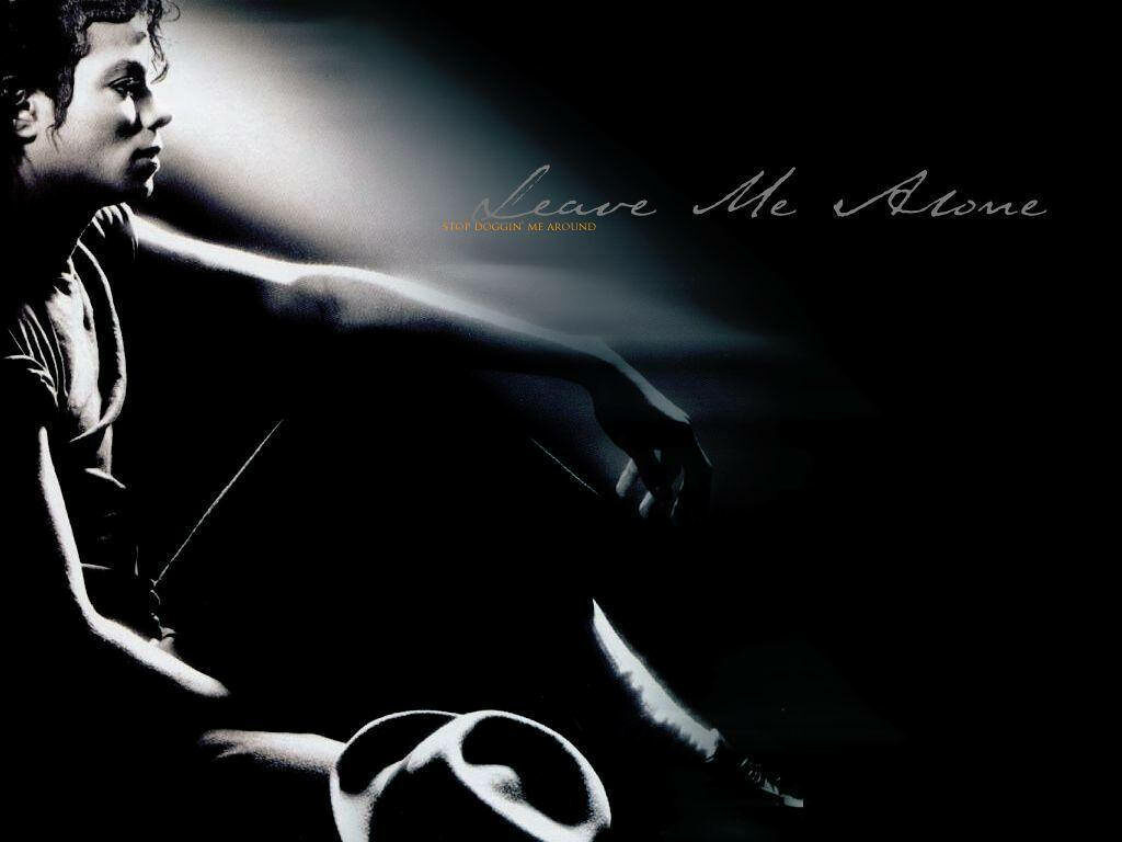 Stylized Michael Jackson 'Leave Me Alone' Wallpaper - Iconic Silhouette