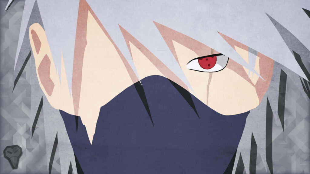 Stylized Minimalist Masked Character Wallpaper: Mystery & Power