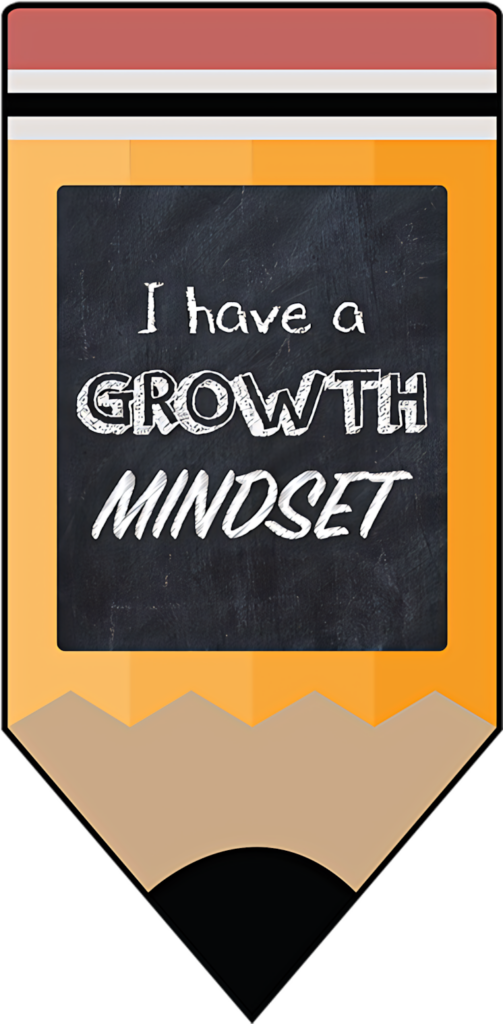 Stylized Pencil Wallpaper with GROWTH MINDSET for Classroom Inspire