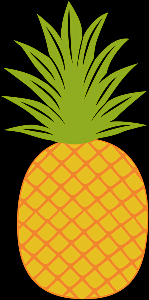 Vibrant Pineapple Graphic Wallpaper: Yellow & Orange Grid Design
