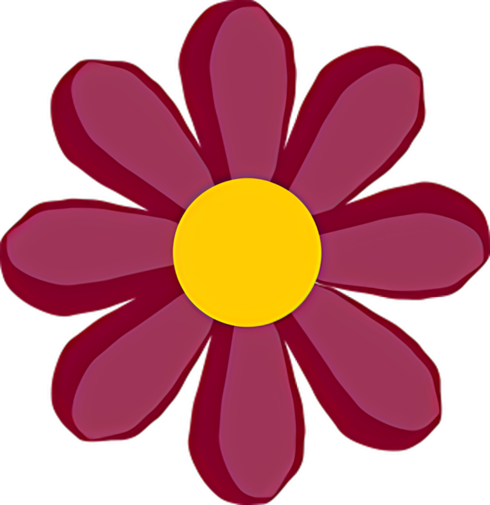 Stylized Red Flower Illustration on Transparent Background Wallpaper