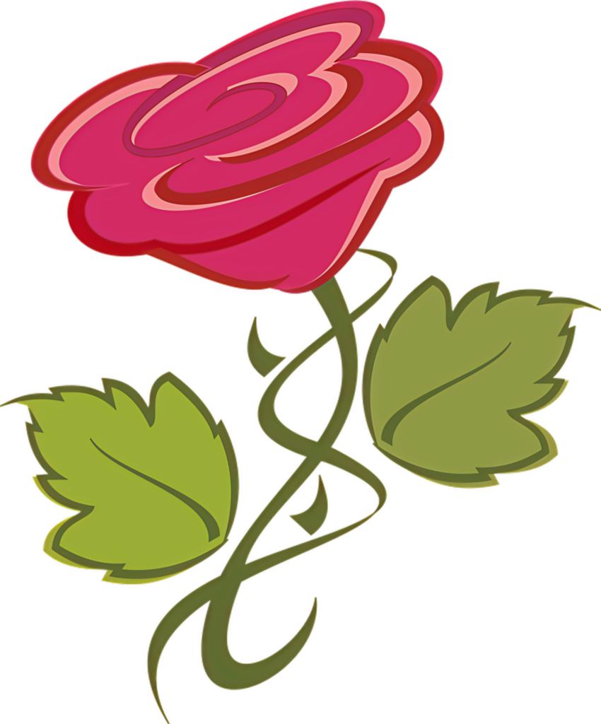 Stylized Red Rose Vector Art Wallpaper with Geometric Design