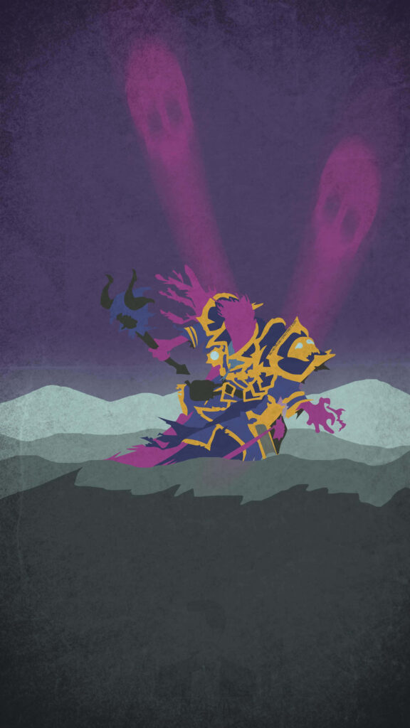 Stylized Shadowreaper Anduin Wallpaper: Dark Artistic Background