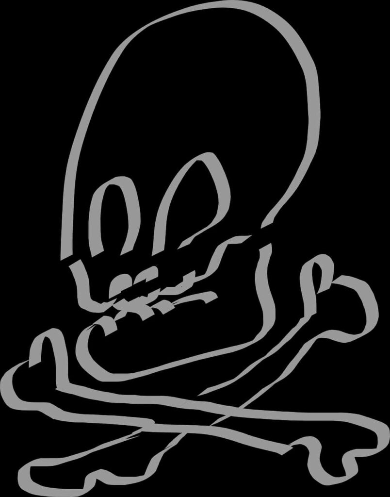 Stylized Skull & Crossbones Wallpaper - Bold Minimalist Design