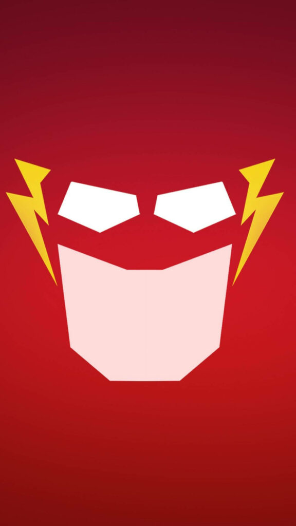 Vibrant Red The Flash Wallpaper for iPhone - Minimalist Design