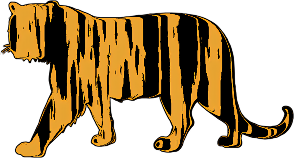 Dynamic Abstract Tiger Wallpaper: Bold Lines & Artistic Flair