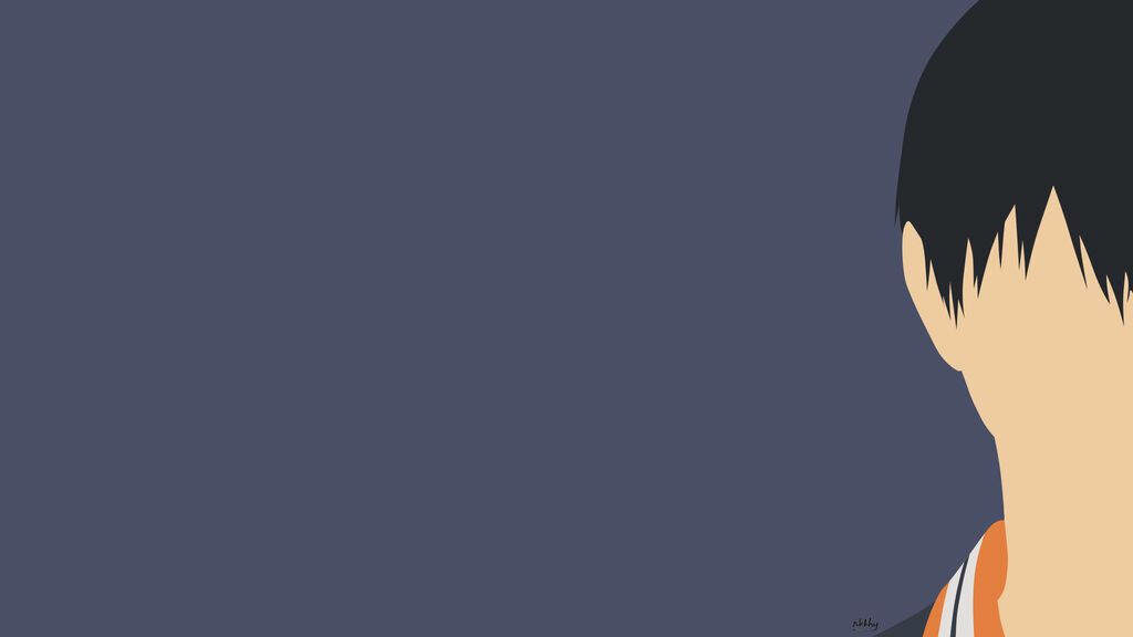 Minimalist Tobio Kageyama Desktop Wallpaper - Haikyuu!! Design