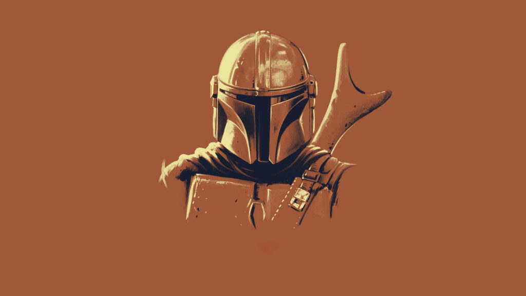 Mandalorian Majesty: Minimalist Masterpiece - A Captivating 4K Wallpaper Background Display
