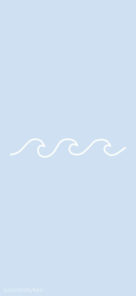 Calm Waves: Serene Mobile Wallpaper with Minimalist Aesthetics
