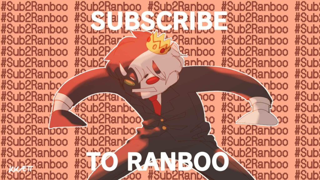 Captivating Ranboo DSMP Wallpaper: Allure of A Stirred Ranboo Urging Viewers to Subscribe