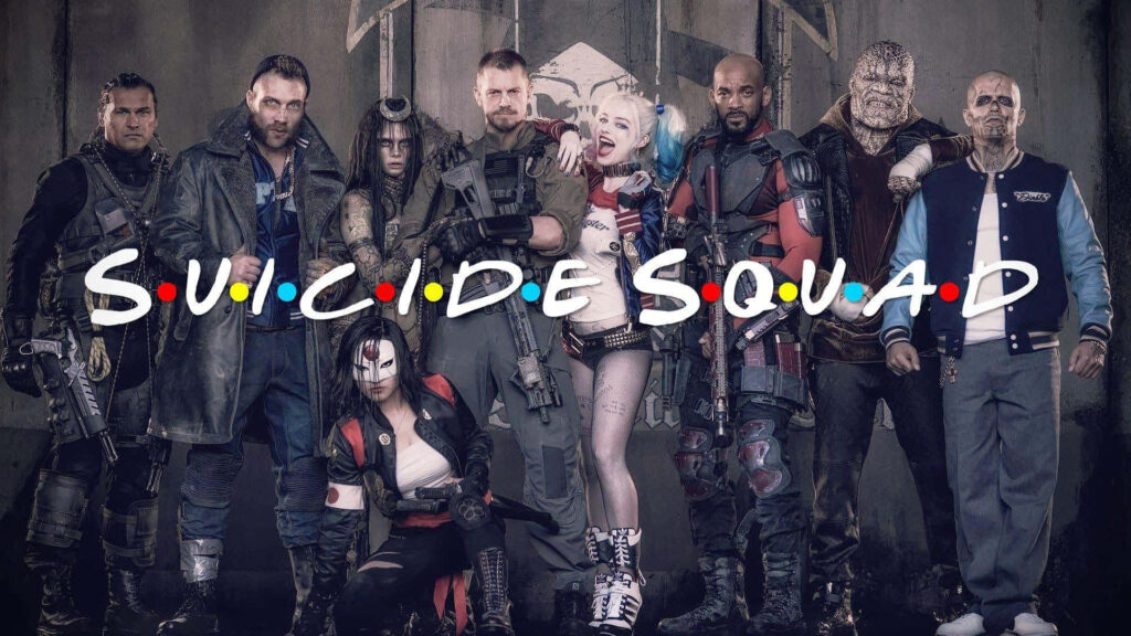 Friends-Style Wallpaper: The Suicide Squad Cast Together