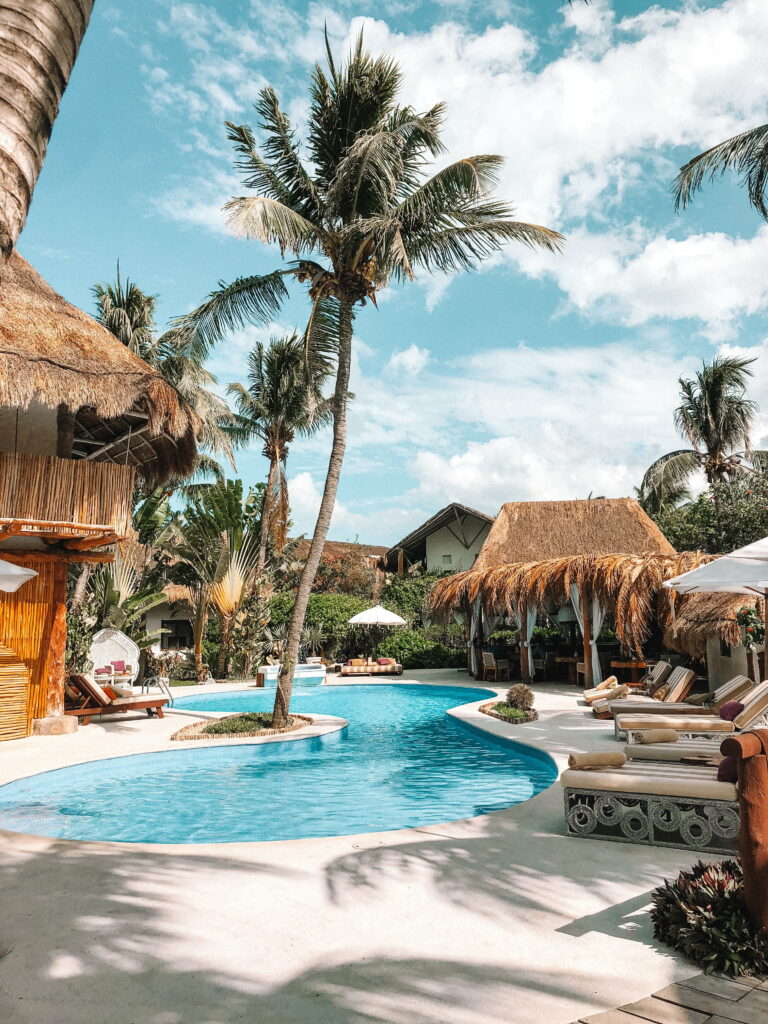 Tropical Oasis: Unwind by the Refreshing Pool in the Summer Heat - HD Phone Wallpaper