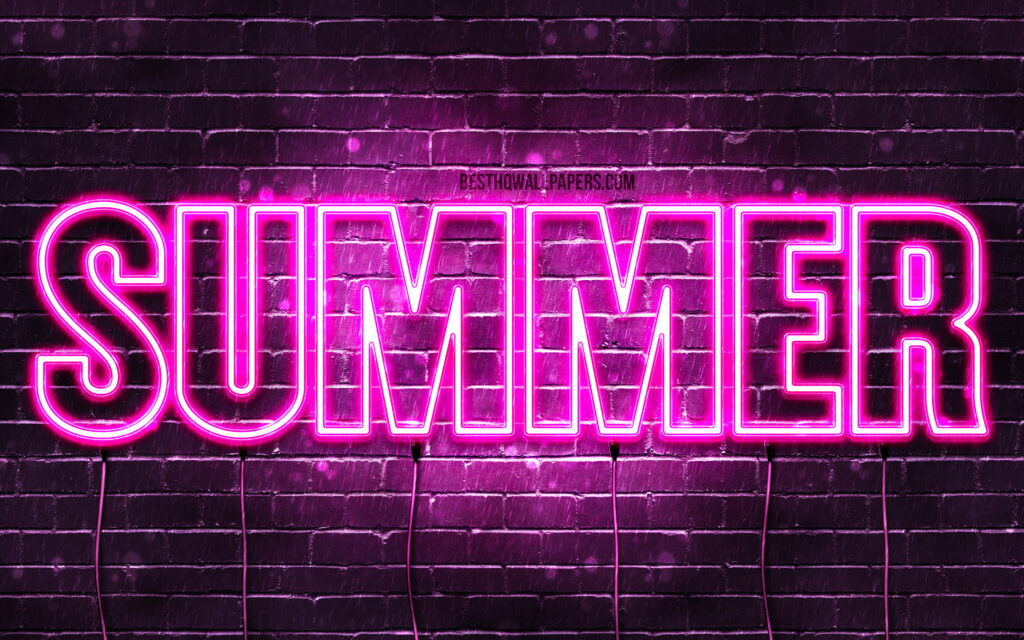 Sizzling Neon Lights: Embracing the Summer Vibe With Purple Hues Wallpaper