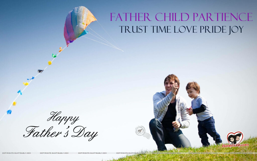 Creating Lasting Memories: A Joyful Father-Child Bonding Adventure on a Picturesque Fathers Day Wallpaper