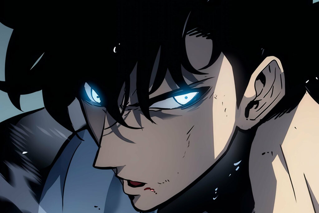 Unleashing Unprecedented Power: Sung Jin Woo Ascends in this Stunning Anime Wallpaper