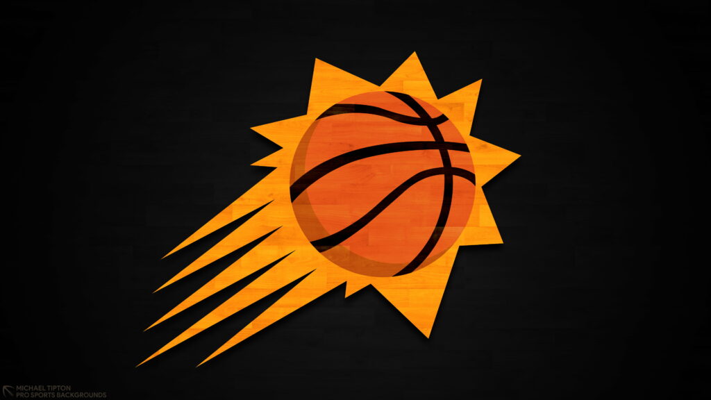 Burning Bright: The Phoenix Suns Emblem Ignites the NBA in Exquisite 4K Wallpaper