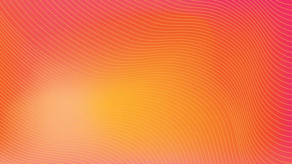 Abstract sunset dreamscape wallpaper with flowing wavy lines in warm yellow pink gradient