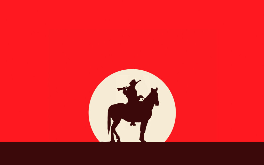 The Lone Rider: A Stirring Western Cowboy Wallpaper