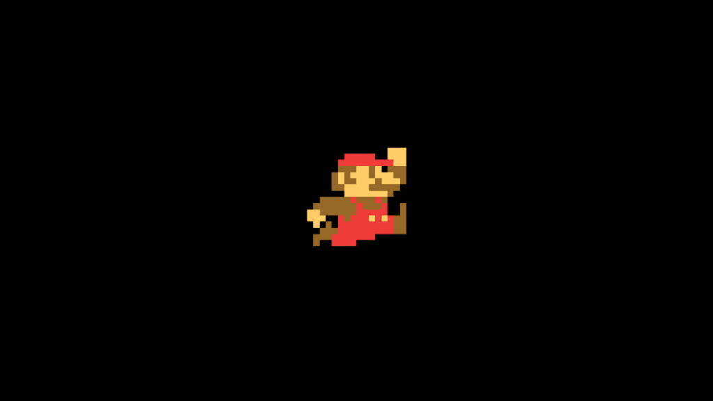 Simplistic Adventures: Mario's Minimalist Cartoons in Stunning HD Wallpaper