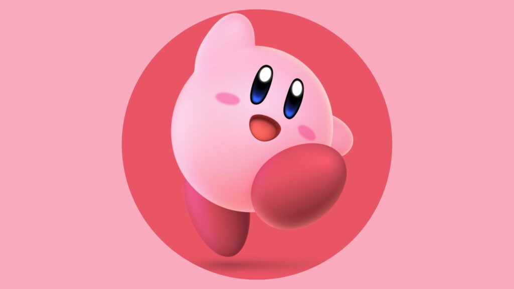 Kirby joins the ultimate brawl: A stunning HD wallpaper for Super Smash Bros. fans!