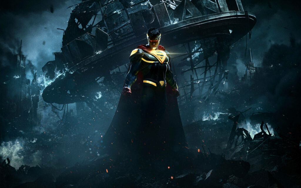 Unleashing Justice: Superman in Injustice 2 Wallpaper