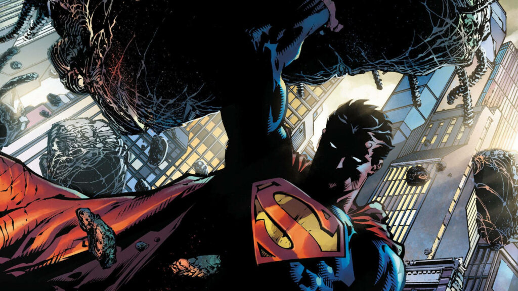Man of Steel Dominates Cityscape in Powerful Comic Book Wallpaper