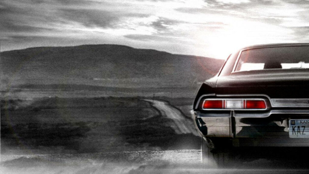 Supernatural Car Wallpaper: Mysterious Journey on an Isolated Road