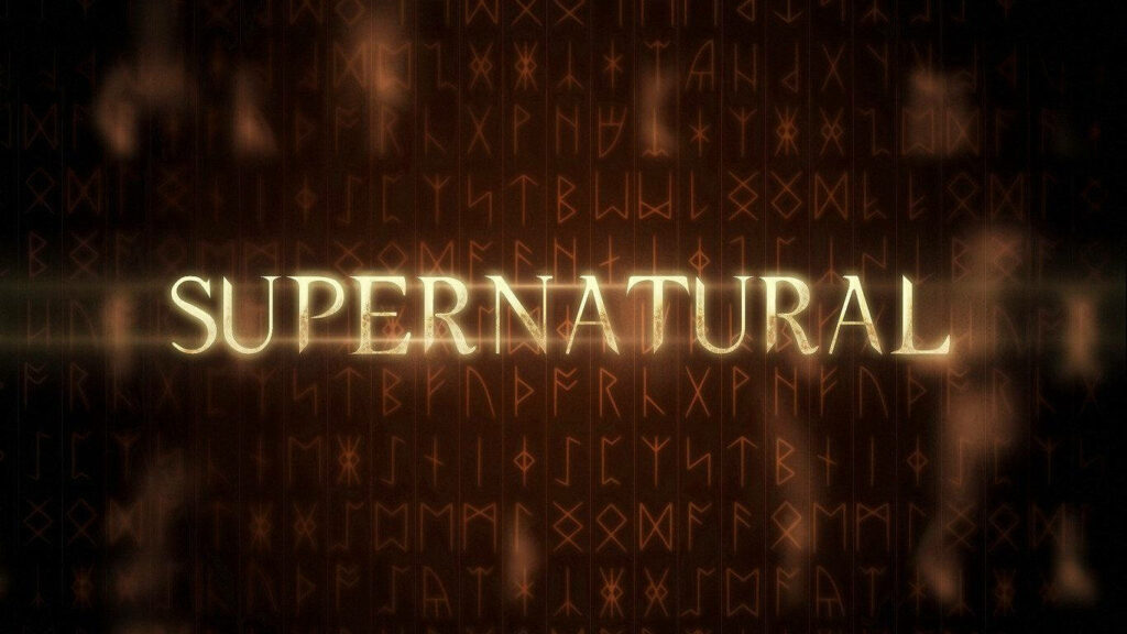 Supernatural-Inspired Wallpaper: Ancient Runes & Glowing Title