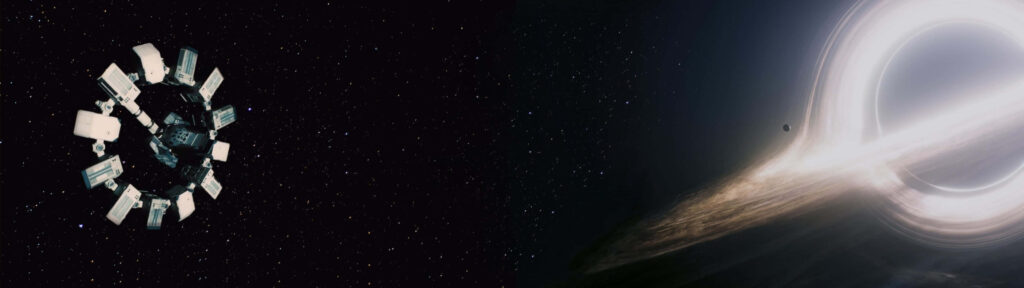 The Enigmatic Vortex: Exploring the Majestic Supermassive Black Hole amidst an Interstellar Expanse Wallpaper