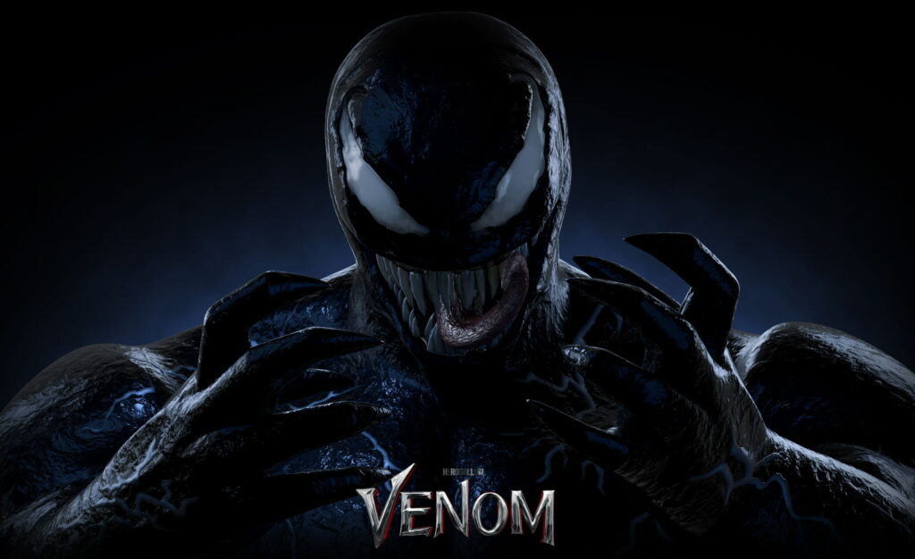 Supervillain Venom boasts his digital HD artwork in 4K wallpaper background photo