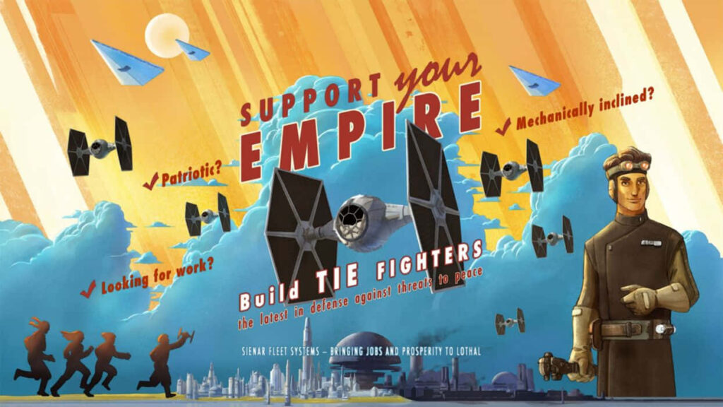 Support Your Empire: Vintage Star Wars TIE Fighter Wallpaper