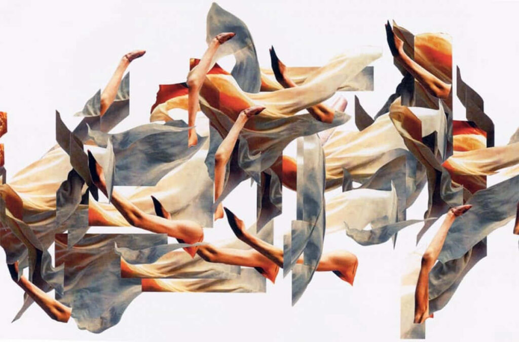 Surreal Fluid Limbs & Fabric: Dynamic Abstract Wallpaper Background