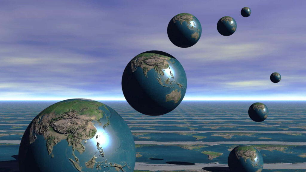 Surreal Earth Wallpaper: Mesmerizing 3D Views Over Abstract Landscape