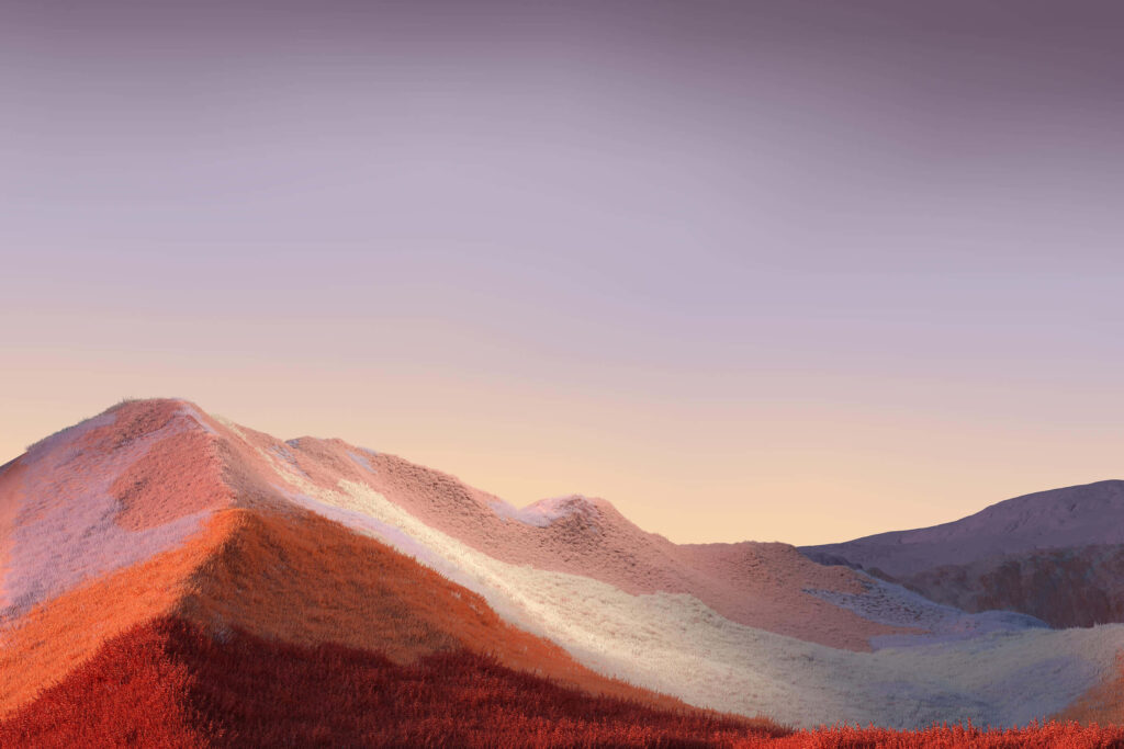 Surreal Multicolored Grass Wallpaper - Ethereal Landscape Background