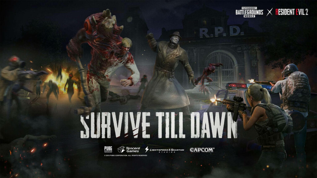 Survivor's Showdown: Unleashing Chaos - PUBG X Resident Evil 2 Collaboration Wallpaper