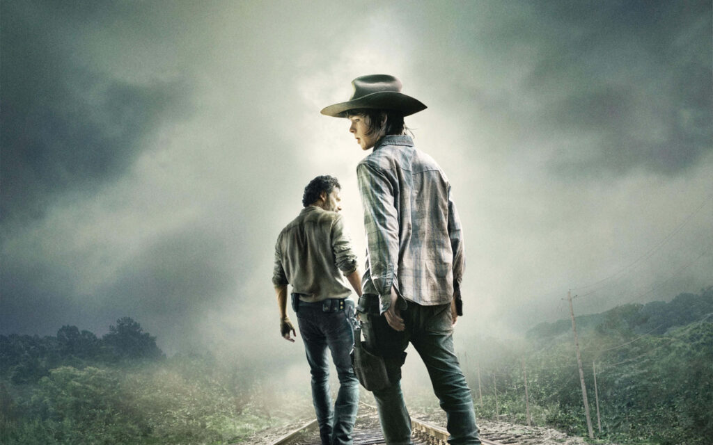 The Walking Dead Wallpaper: Dramatic Post-Apocalyptic Landscape