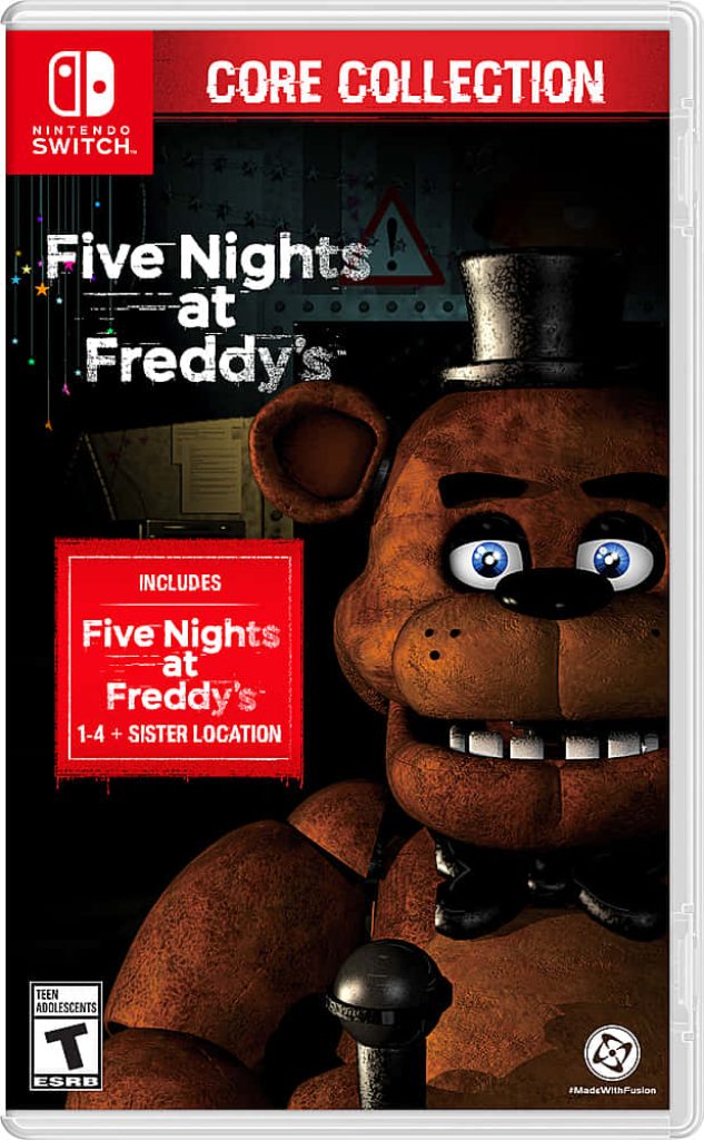 Freddy Fazbear animatronic in dark eerie setting Five Nights at Freddys Nintendo Switch wallpaper