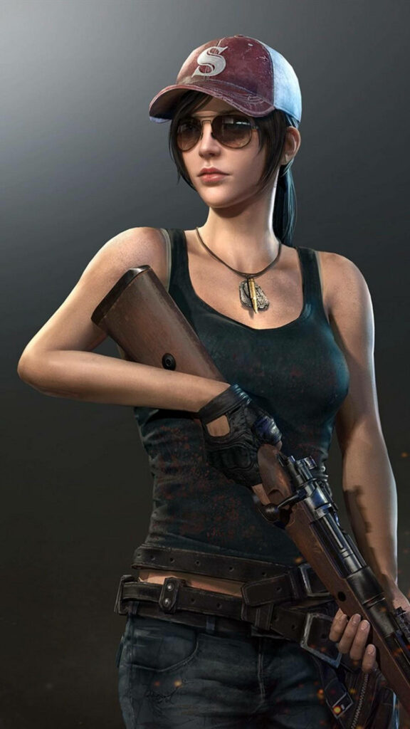 PUBG 2020 Savage Beauty: Rifle-Toting Warriorwoman Wallpaper