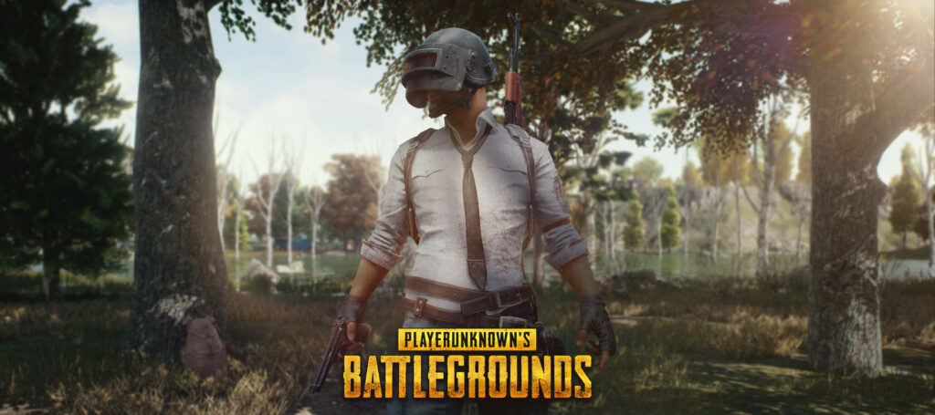Forest Encounter: The Iconic Pubg Game Character amidst the Enchanting Woods Wallpaper