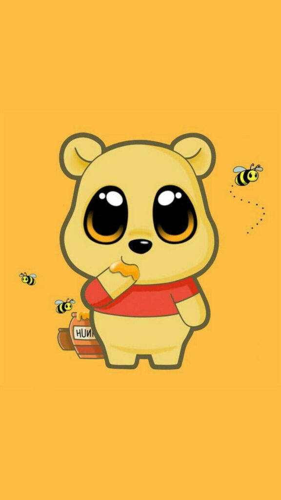 Winnie The Pooh's Sweet Honey Adventure - Charming Cartoon Wallpaper