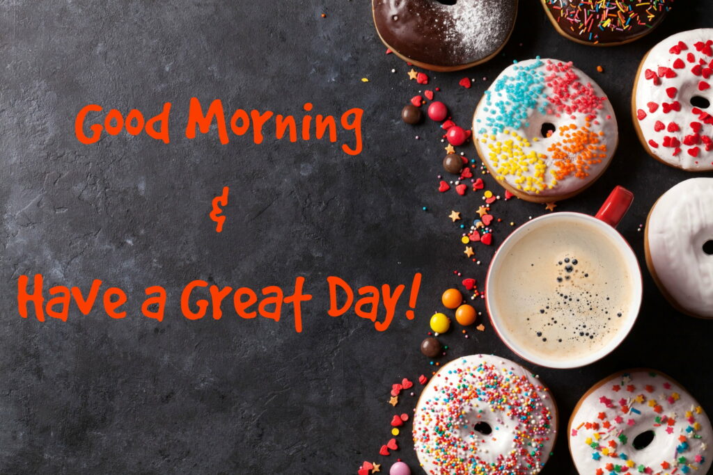 Sweet Start: Greet the Day with Candy-Coated Donuts and a Cup of Coffee - QHD Wallpapers for a Great Morning!