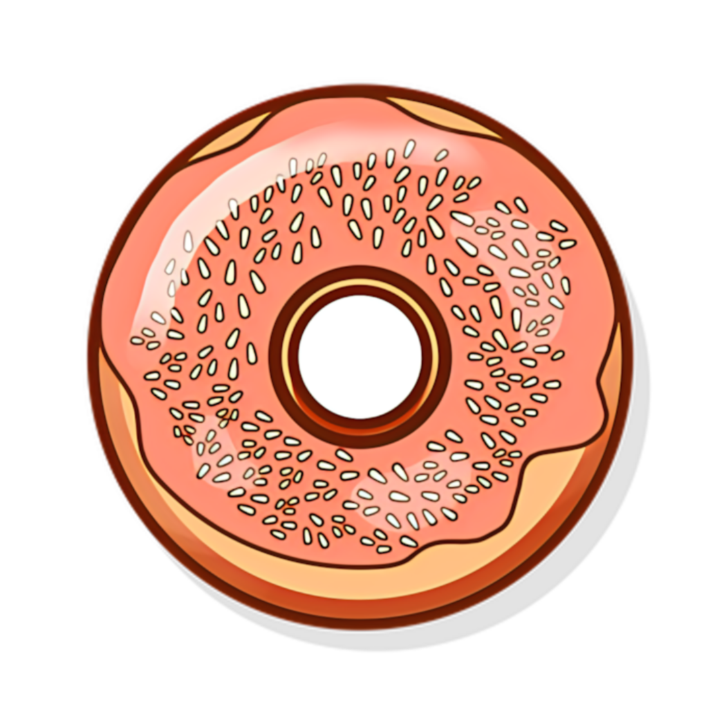 Sweet Strawberry Donut Wallpaper: Vibrant Pink & Colorful Sprinkles