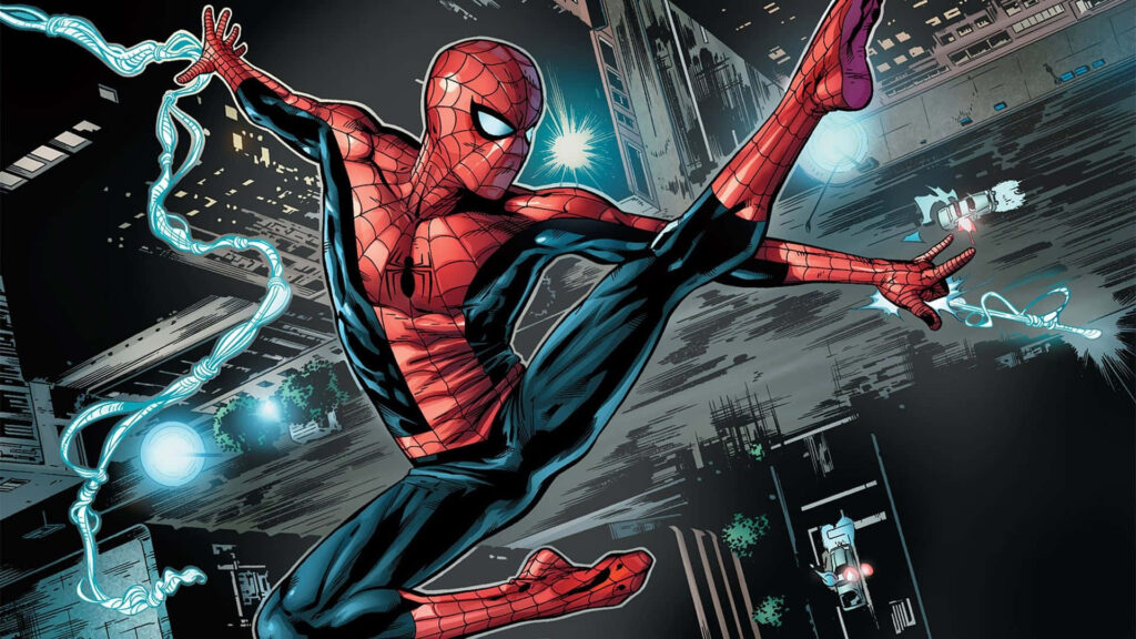 Web of Adventure: A Stunning Spider-Man Comic Wallpaper