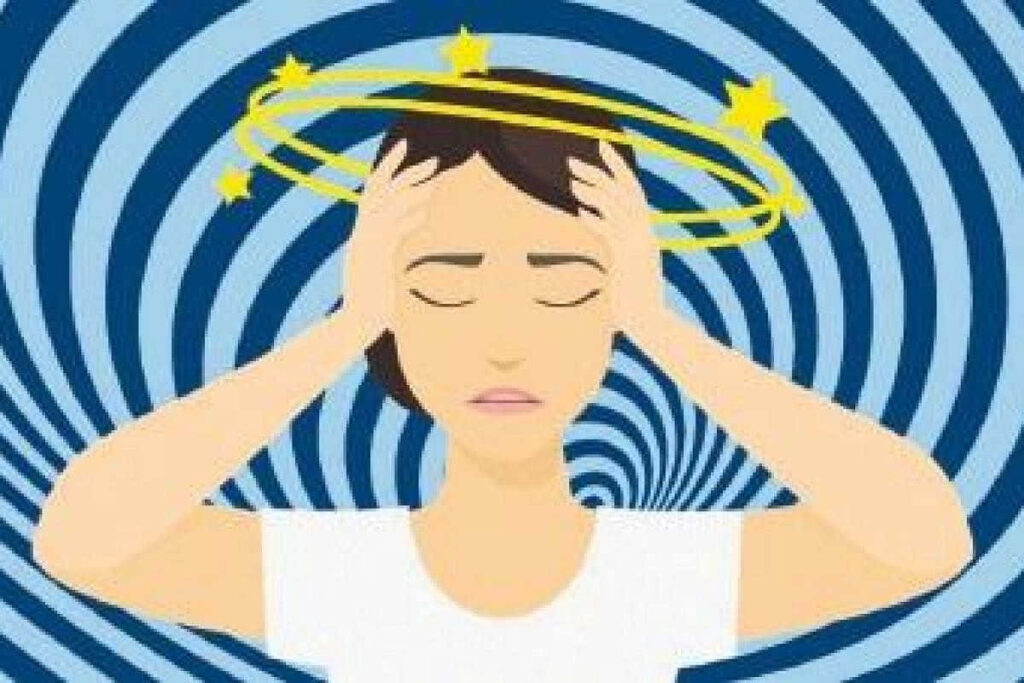 Swirling Vortex Wallpaper: Woman in Giddy Disorientation Art