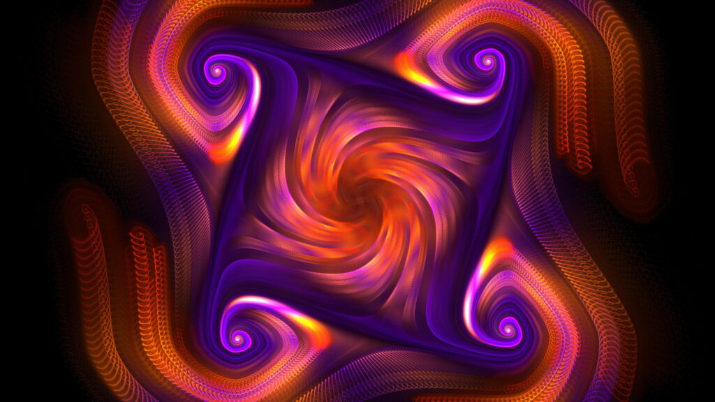 Colorful Swirling Fractal Abstraction: A Mesmerizing 4K Wallpaper Blur