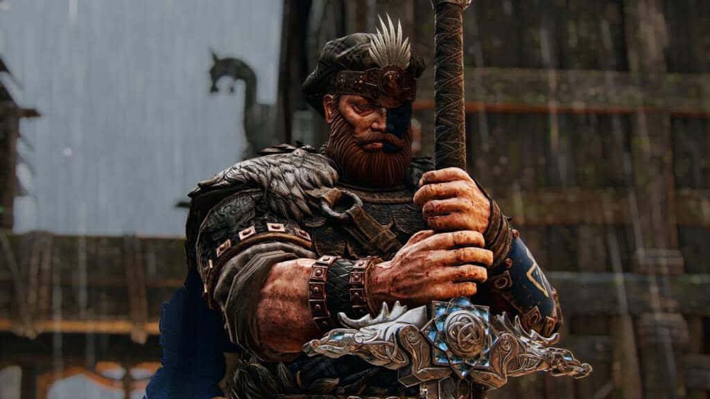 For Honor Highlander warrior in battle-ready armor and war paint background Wallpaper