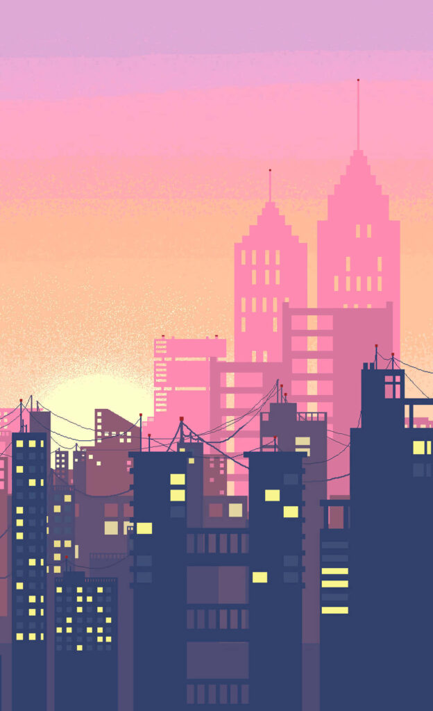 Synthwave Cityscape: Embarking on a Sonic Odyssey through Neon Horizons Wallpaper