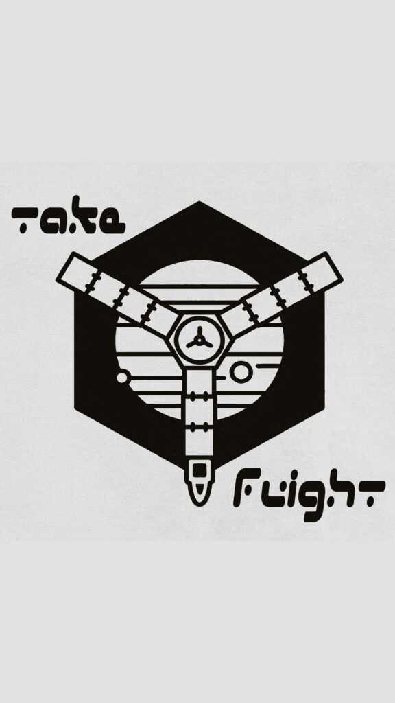 Motivational Minimalist Wallpaper: Take Flight with Spacecraft Design