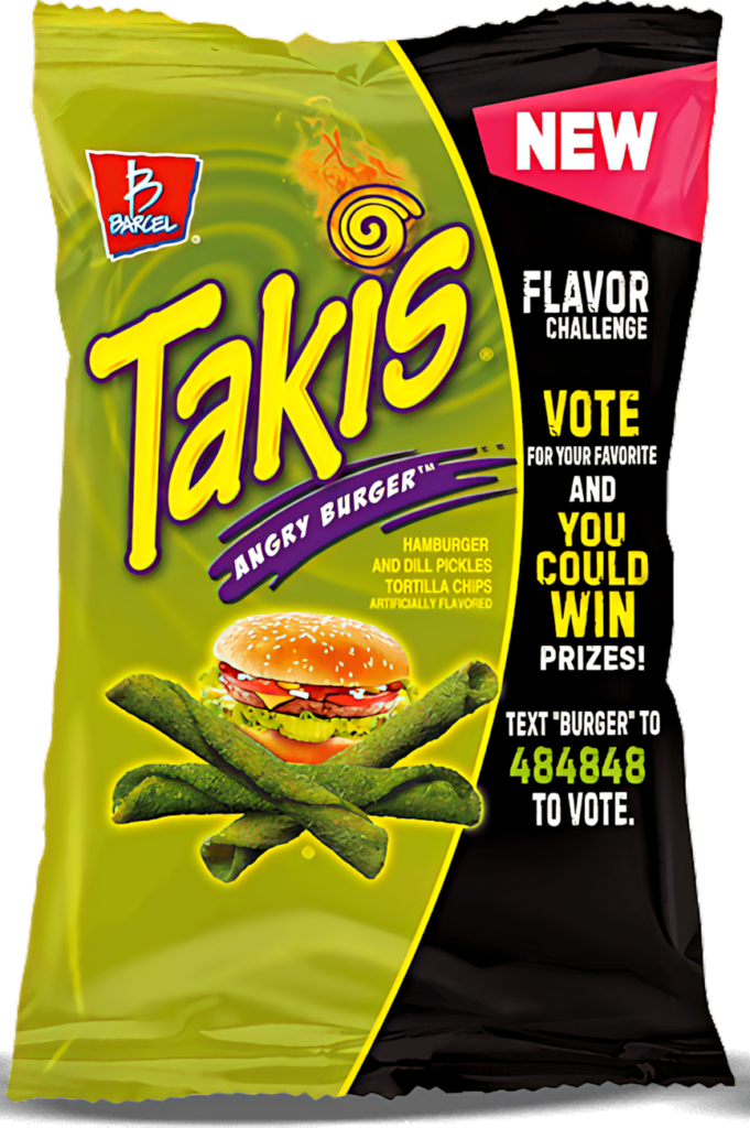 Exciting Takis Angry Burger Wallpaper: Vote & Win with Bold Design!